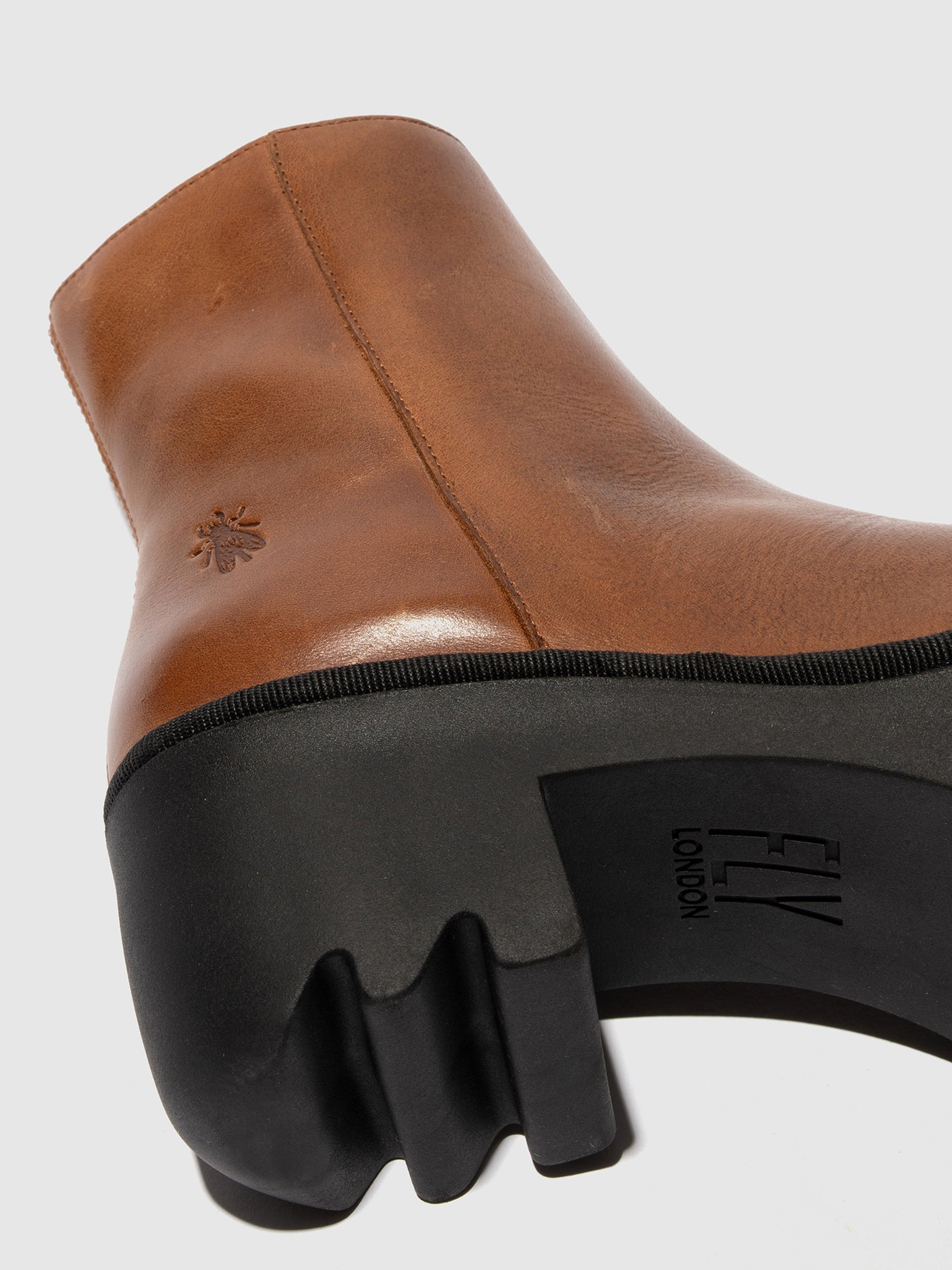 Zip Up Ankle Boots TOOR513FLY MID. BROWN