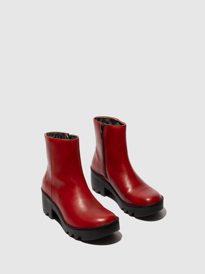 Zip Up Ankle Boots TOOR513FLY RED