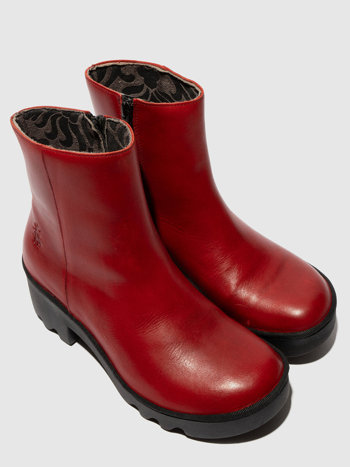 ダウンジャケット・コート Red Trip Ankle Boots Buy Oxman Zip-Up Red Ankle Boot | Boots | Rag & Co United States