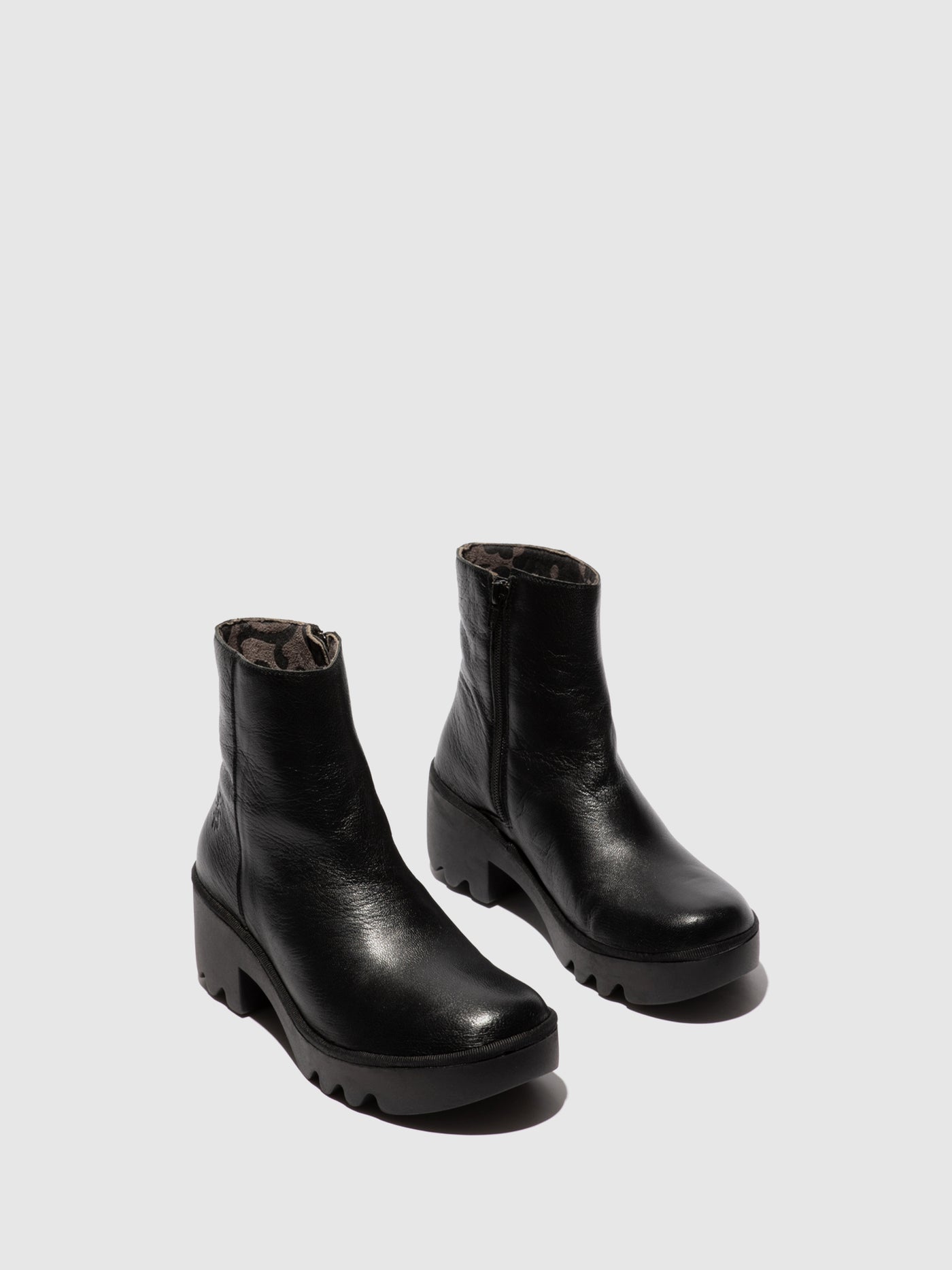 Zip Up Ankle Boots TOOR513FLY BLACK