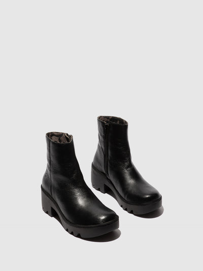 Zip Up Ankle Boots TOOR513FLY BLACK