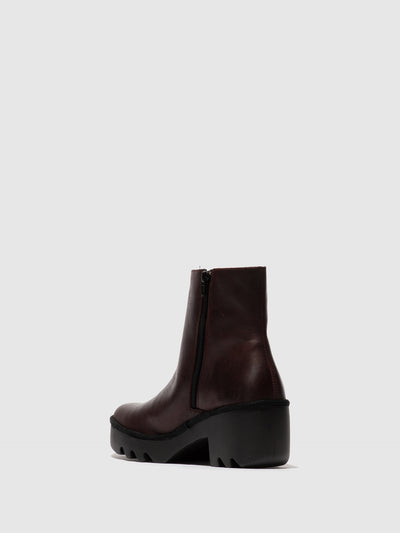 Zip Up Ankle Boots TOOR513FLY WINE