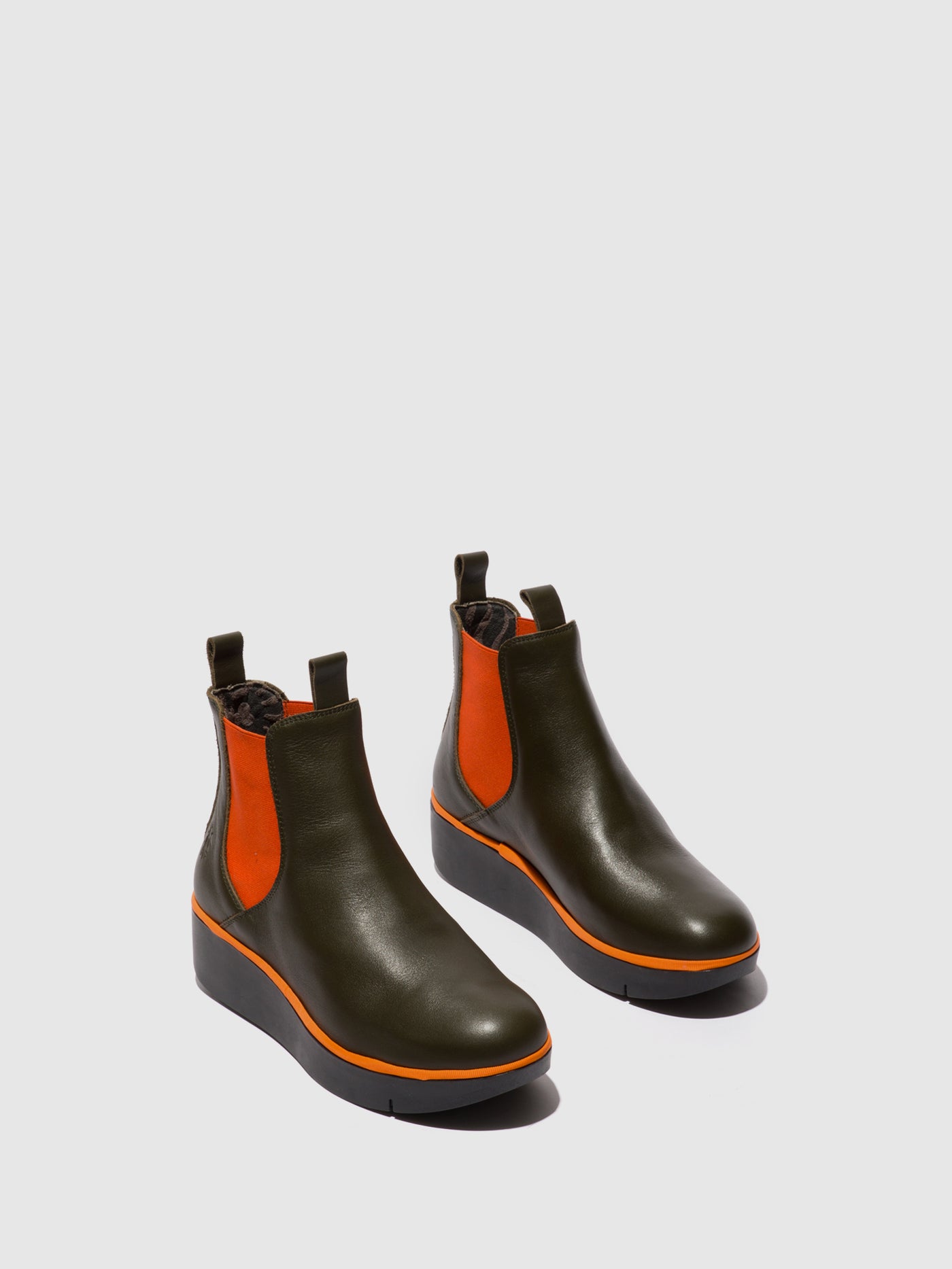 Chelsea Ankle Boots JERY536FLY MILITARY (BRICK ELASTIC)