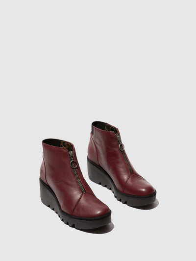 Zip Up Ankle Boots BAAZ537FLY WINE