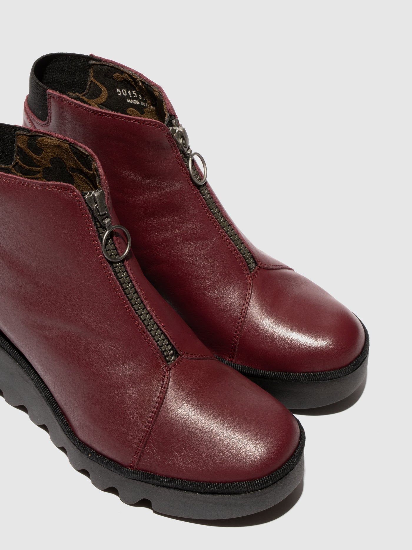 Zip Up Ankle Boots BAAZ537FLY WINE