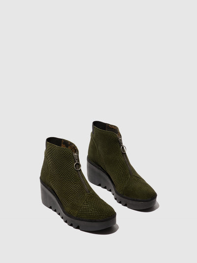 Zip Up Ankle Boots BAAZ537FLY MILITARY