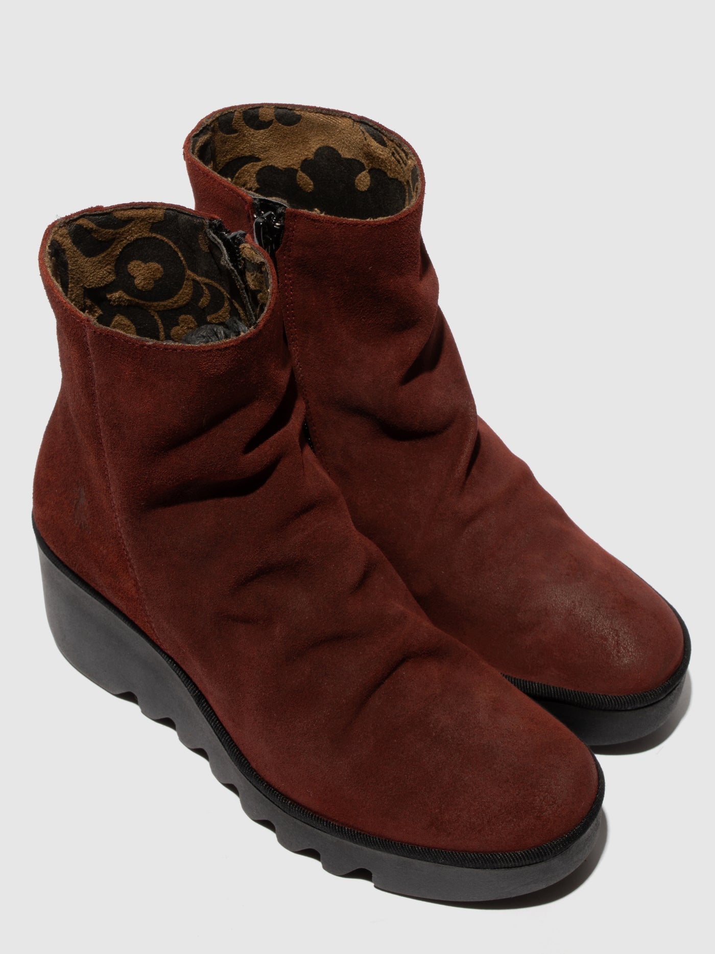 Zip Up Ankle Boots BAAN538FLY OXBLOOD