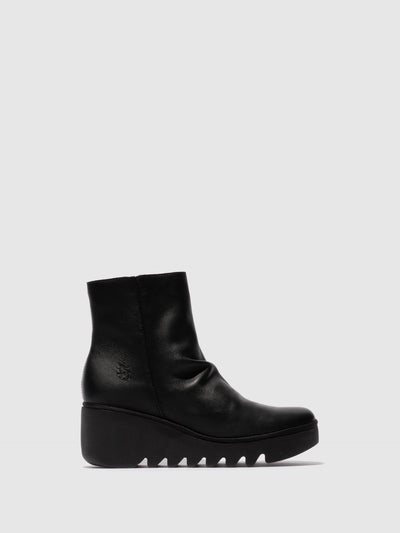 Zip Up Ankle Boots BAAN538FLY BLACK