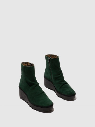 Zip Up Ankle Boots BAAN538FLY GREEN FOREST