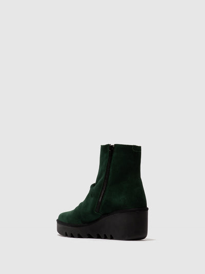 Zip Up Ankle Boots BAAN538FLY GREEN FOREST