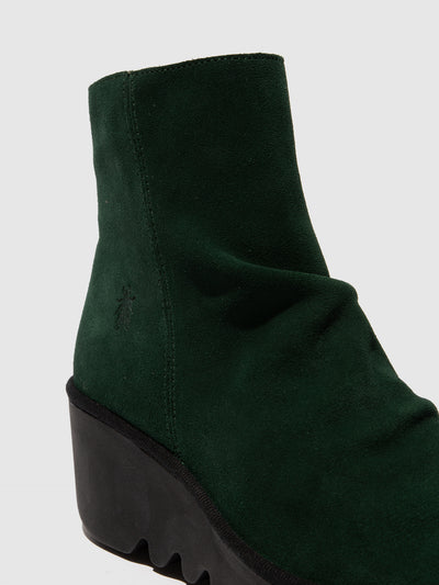 Zip Up Ankle Boots BAAN538FLY GREEN FOREST