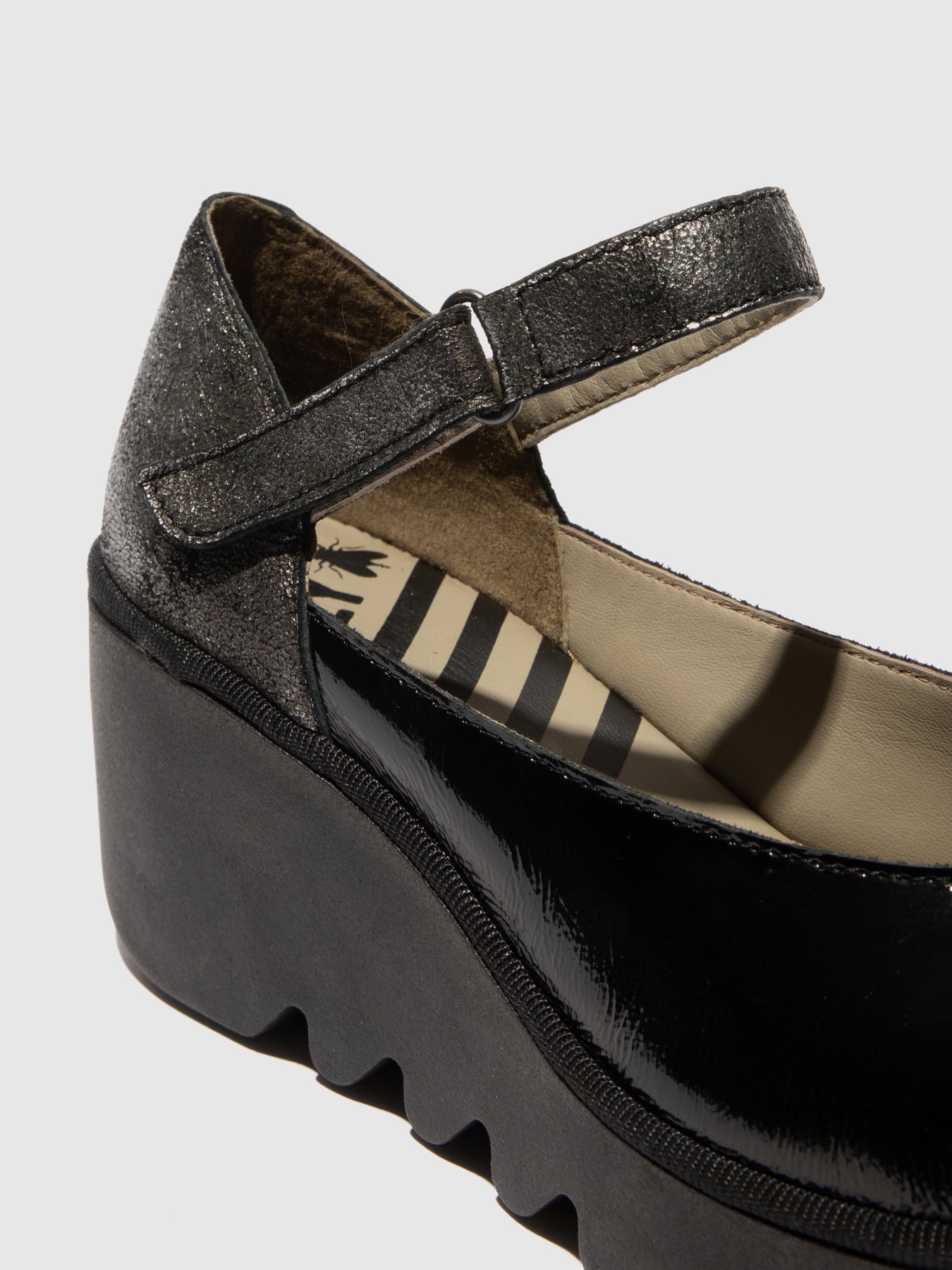 Fly London Women's BAWO543FLY Hook & Loop Ankle Strap Wedge Pull On Shoe - Picture 9 of 9