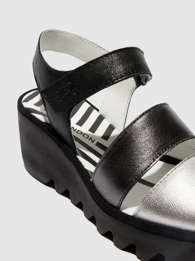 Sling-Back Sandals BEXY575FLY SILVER/GRAPHITE/BLACK