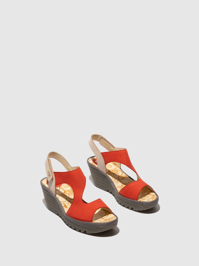 Sling-Back Sandals YOXA576FLY DEVIL RED/NATURAL