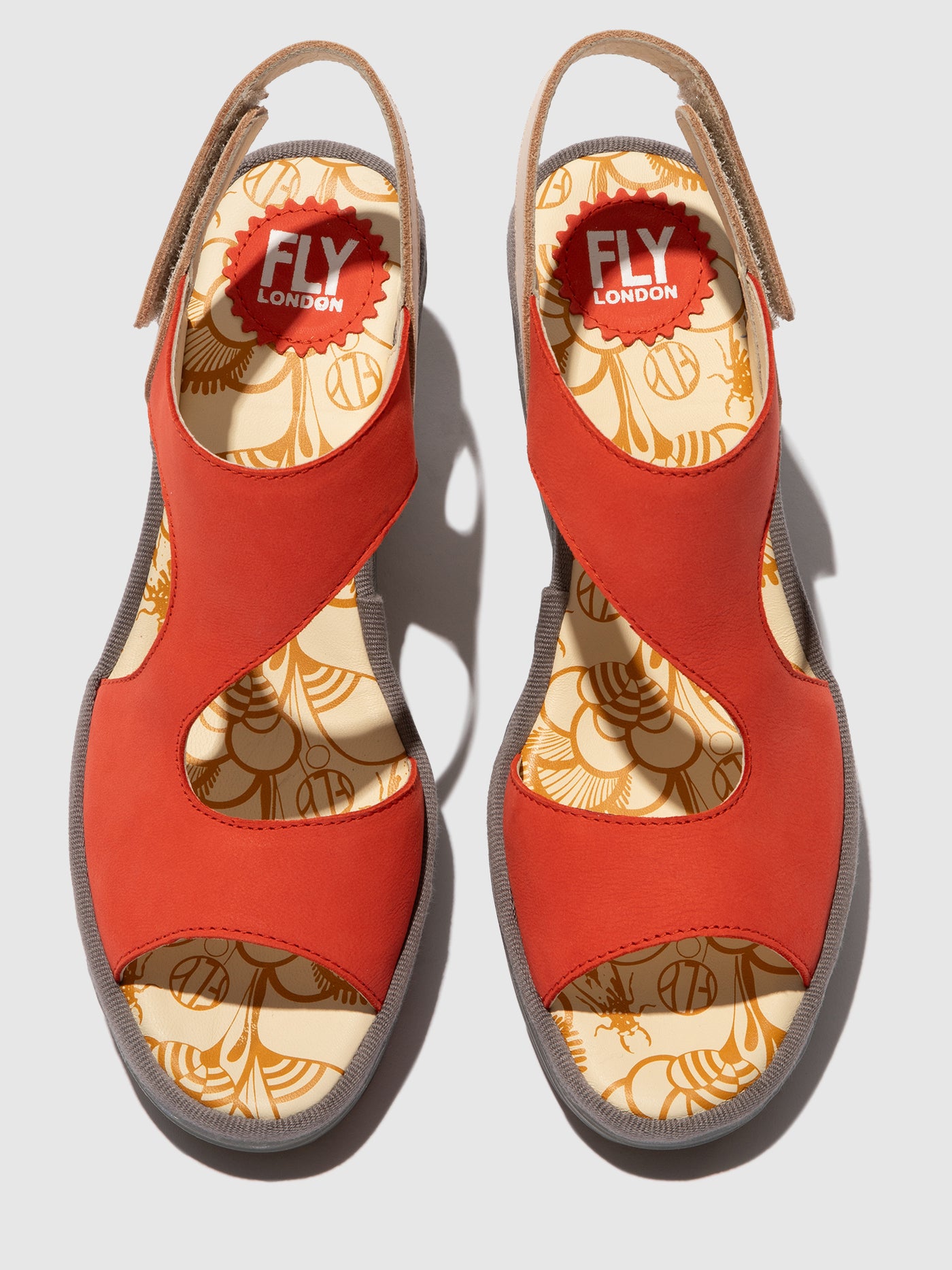 Sling-Back Sandals YOXA576FLY DEVIL RED/NATURAL