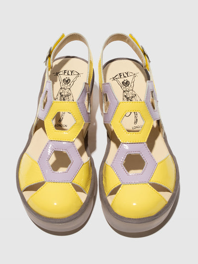 Sling-Back Sandals TRUL582FLY LEMON/VIOLET