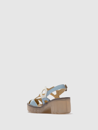 Sling-Back Sandals TRUL582FLY SKY BLUE/WHITE