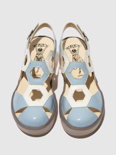 Sling-Back Sandals TRUL582FLY SKY BLUE/WHITE