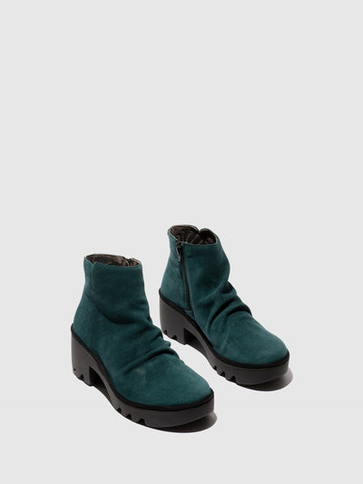 Zip Up Ankle Boots TULP592FLY PETROL
