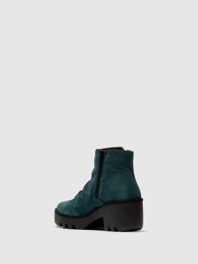 Zip Up Ankle Boots TULP592FLY PETROL