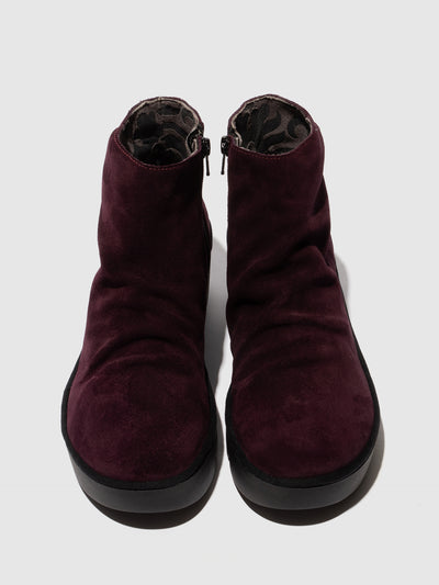 Zip Up Ankle Boots TULP592FLY PURPLE