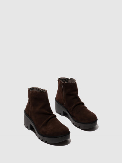 Zip Up Ankle Boots TULP592FLY EXPRESSO