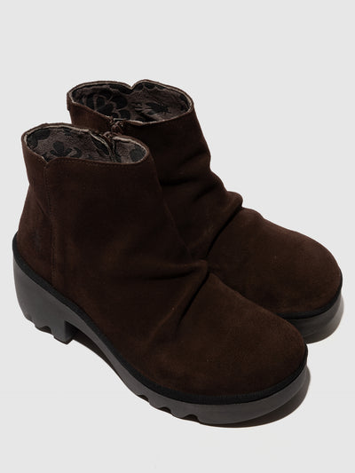 Zip Up Ankle Boots TULP592FLY EXPRESSO