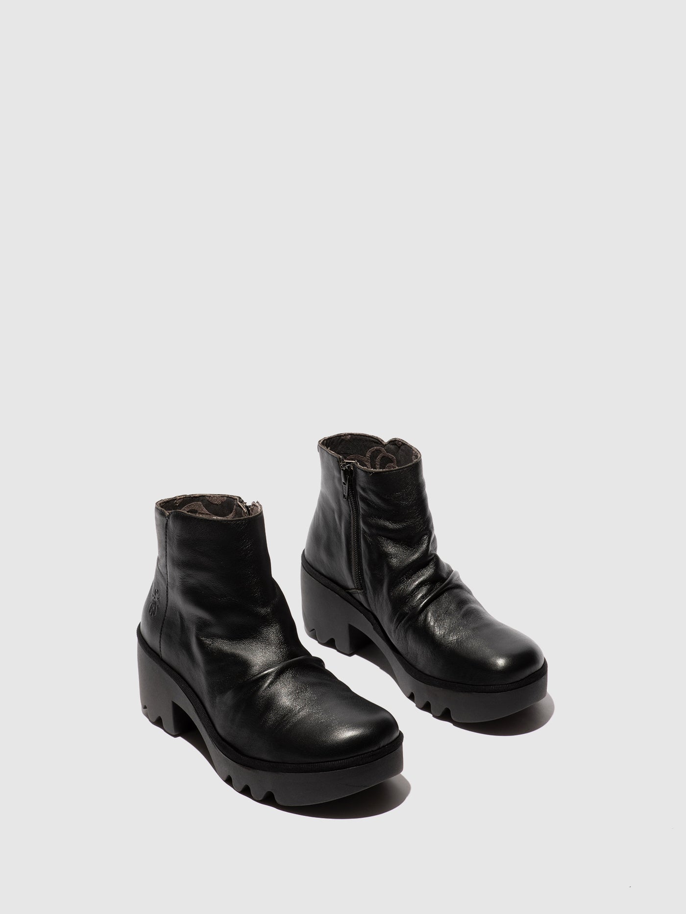 Zip Up Ankle Boots TULP592FLY DUBLIN BLACK