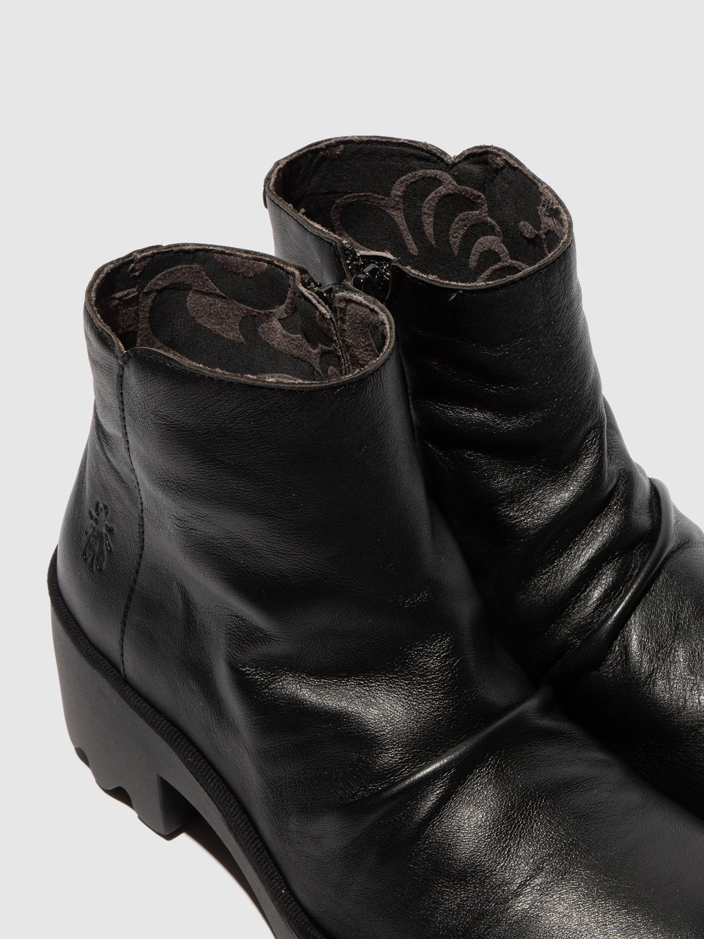 Zip Up Ankle Boots TULP592FLY DUBLIN BLACK