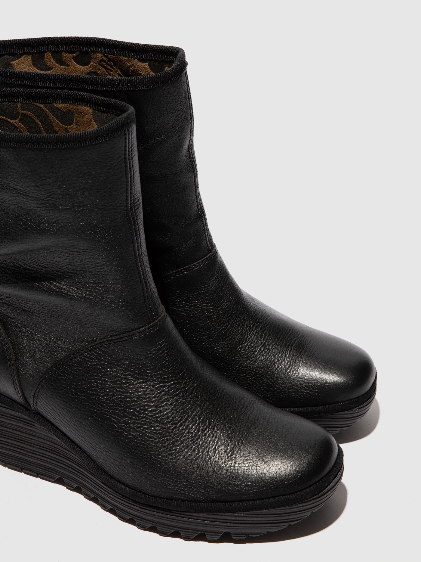 Zip Up Ankle Boots YAXO594FLY DUBLIN BLACK