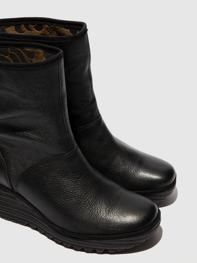 Zip Up Ankle Boots YAXO594FLY DUBLIN BLACK