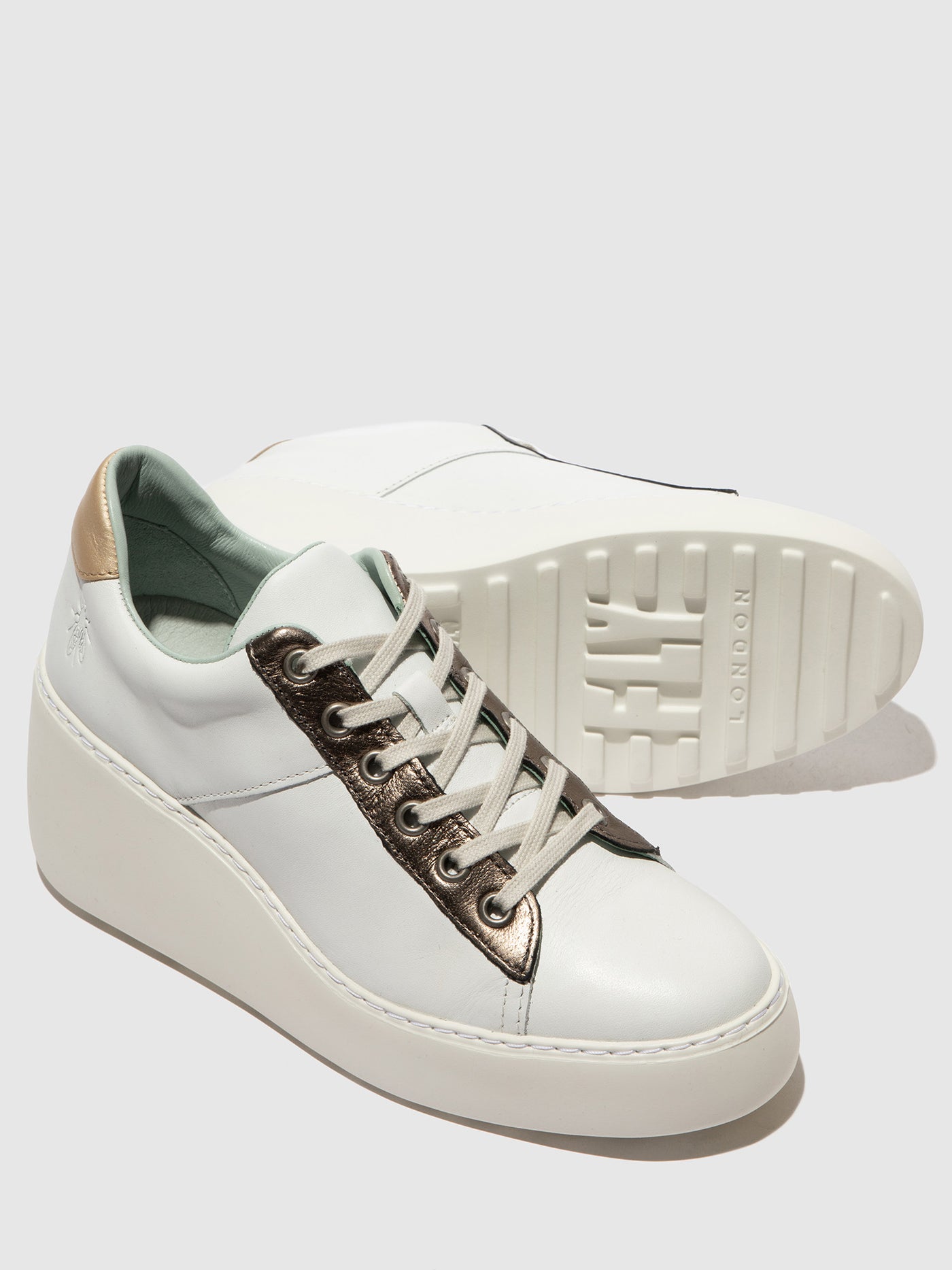 Lace-up Trainers DELF580FLY WHITE/BRONZE GRAPHITE/GOLD