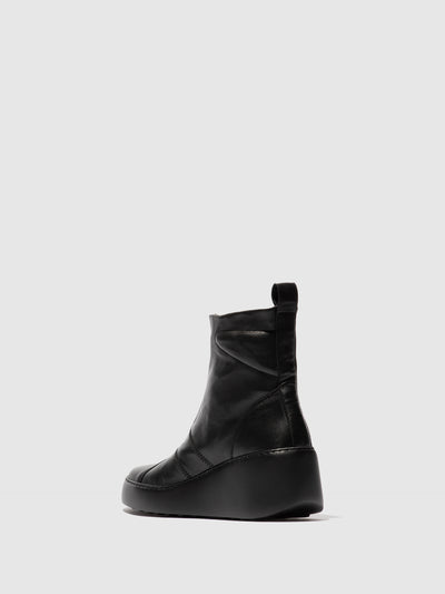 Zip Up Ankle Boots DRIM646FLY BLACK