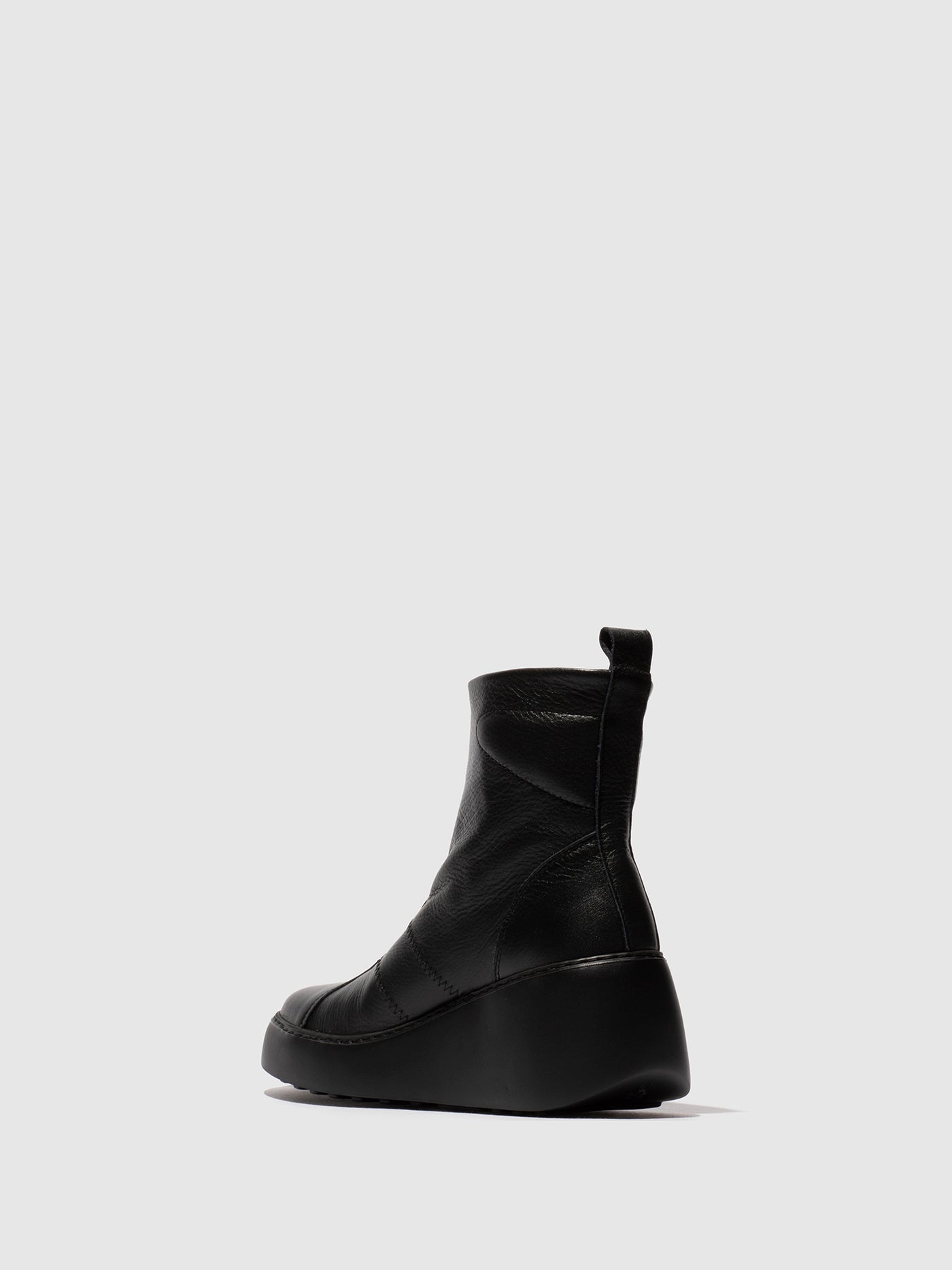 Zip Up Ankle Boots DRIM646FLY VELVET BLACK