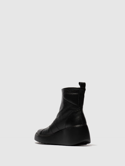 Zip Up Ankle Boots DRIM646FLY VELVET BLACK