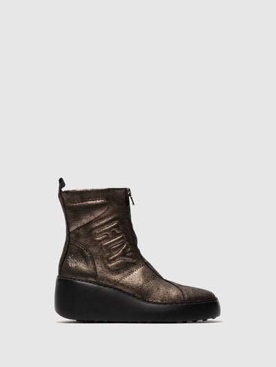 Zip Up Ankle Boots DRIM646FLY COOL GRAPHITE