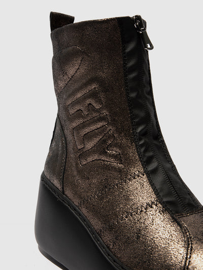 Zip Up Ankle Boots DRIM646FLY COOL GRAPHITE