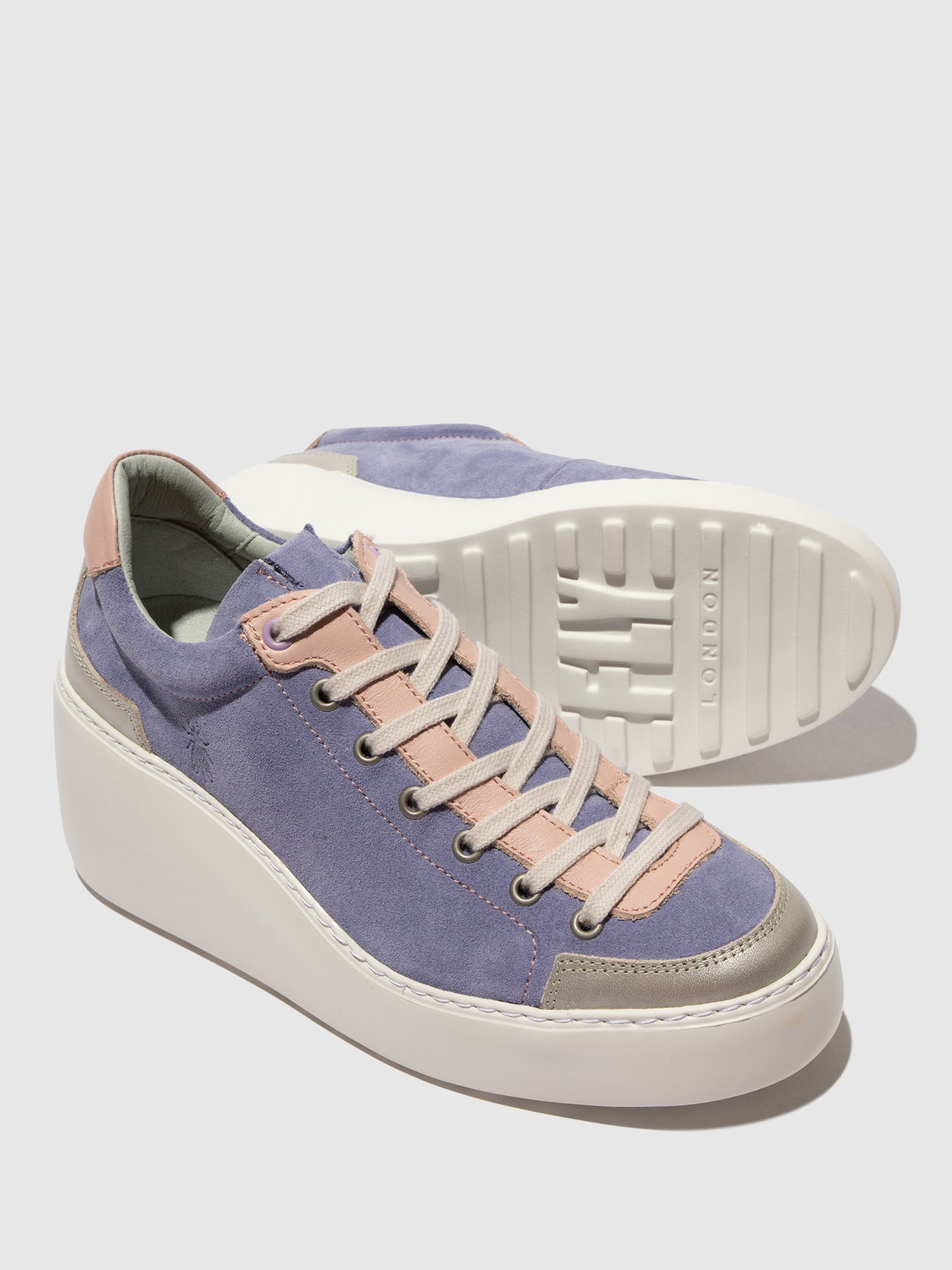 Lace-up Trainers DUFY671FLY SILVER/PALE PINK/VIOLET