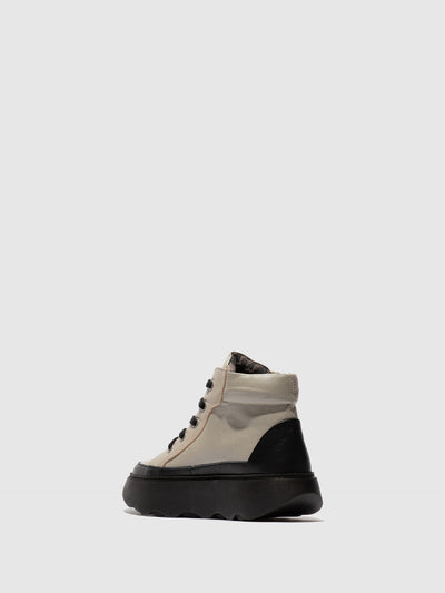 Lace-up Ankle Boots FECH726FLY SILVER/BLACK