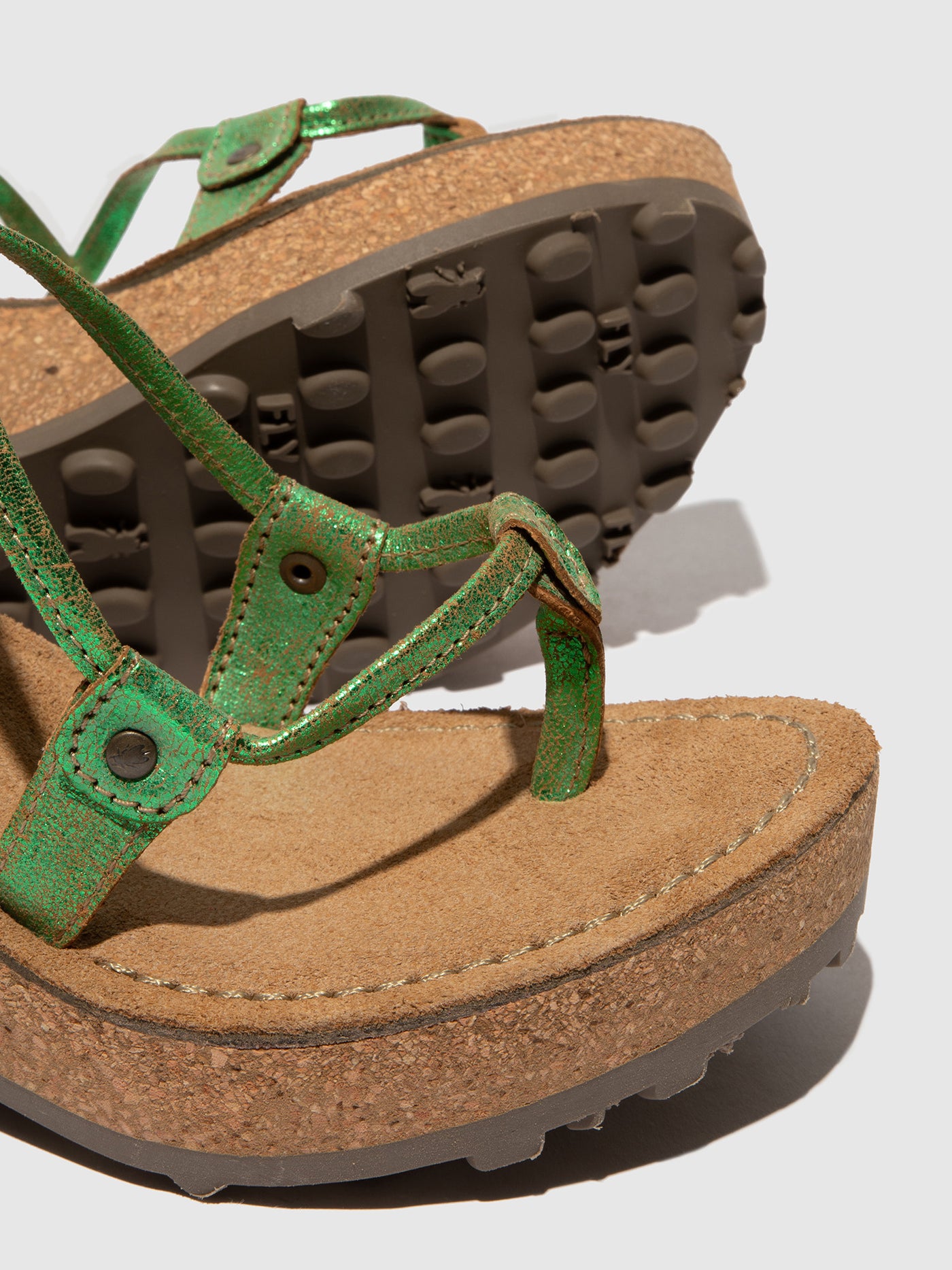 T-Strap Sandals GOSH GREEN