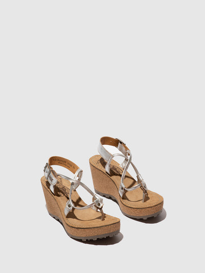 T-Strap Sandals GOSH SILVER