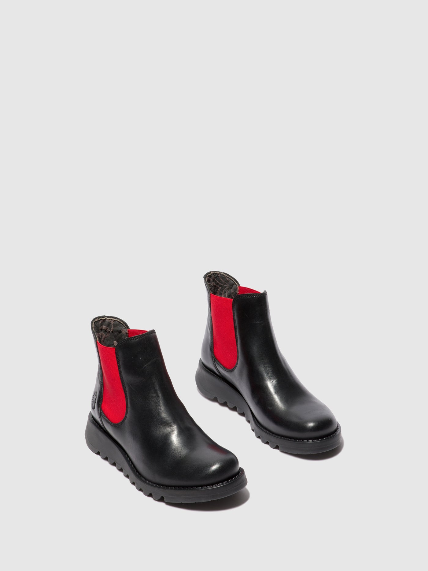 Chelsea Ankle Boots SALV RUG BLACK (RED ELASTIC)