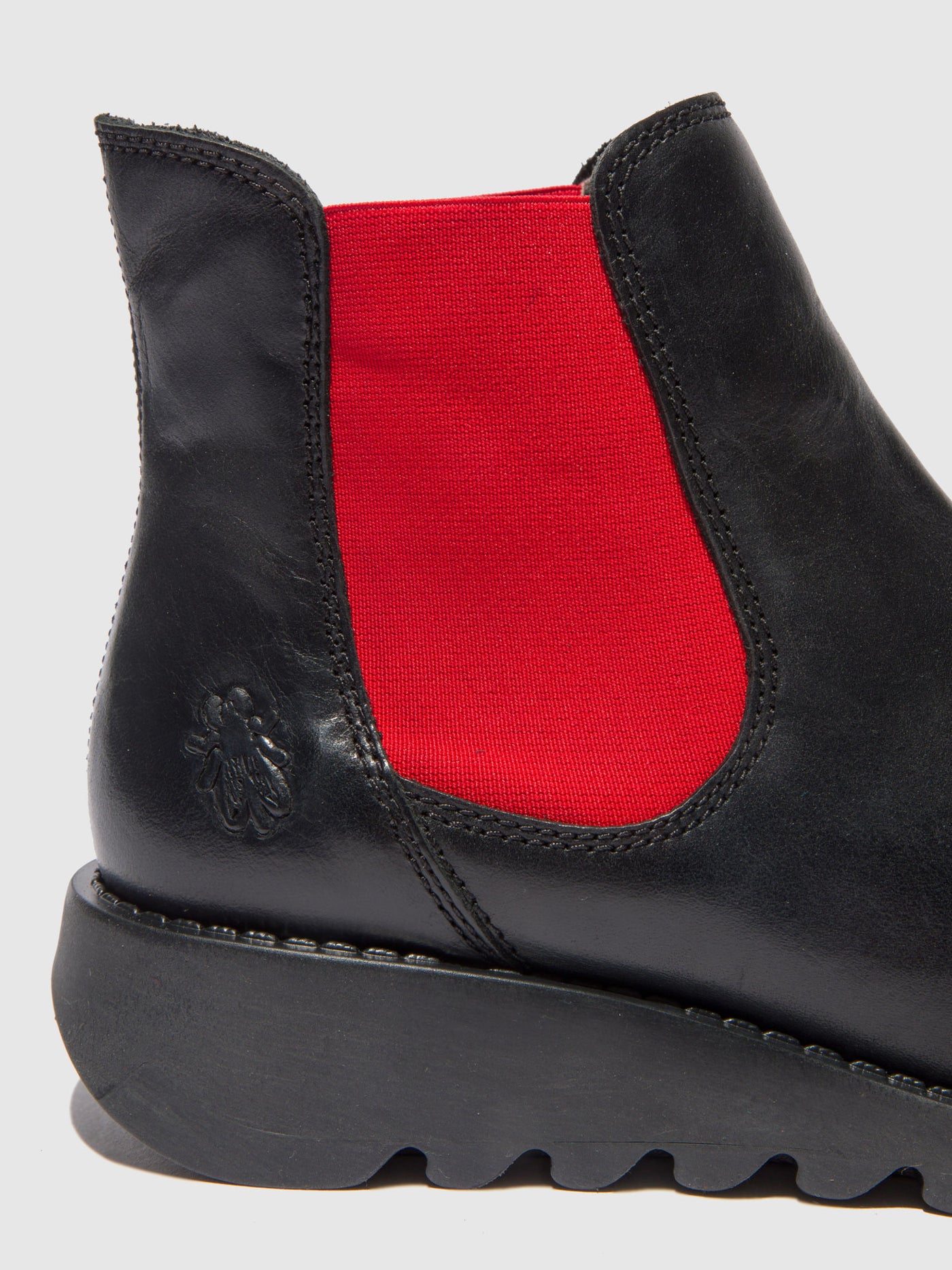 Chelsea Ankle Boots SALV RUG BLACK (RED ELASTIC)