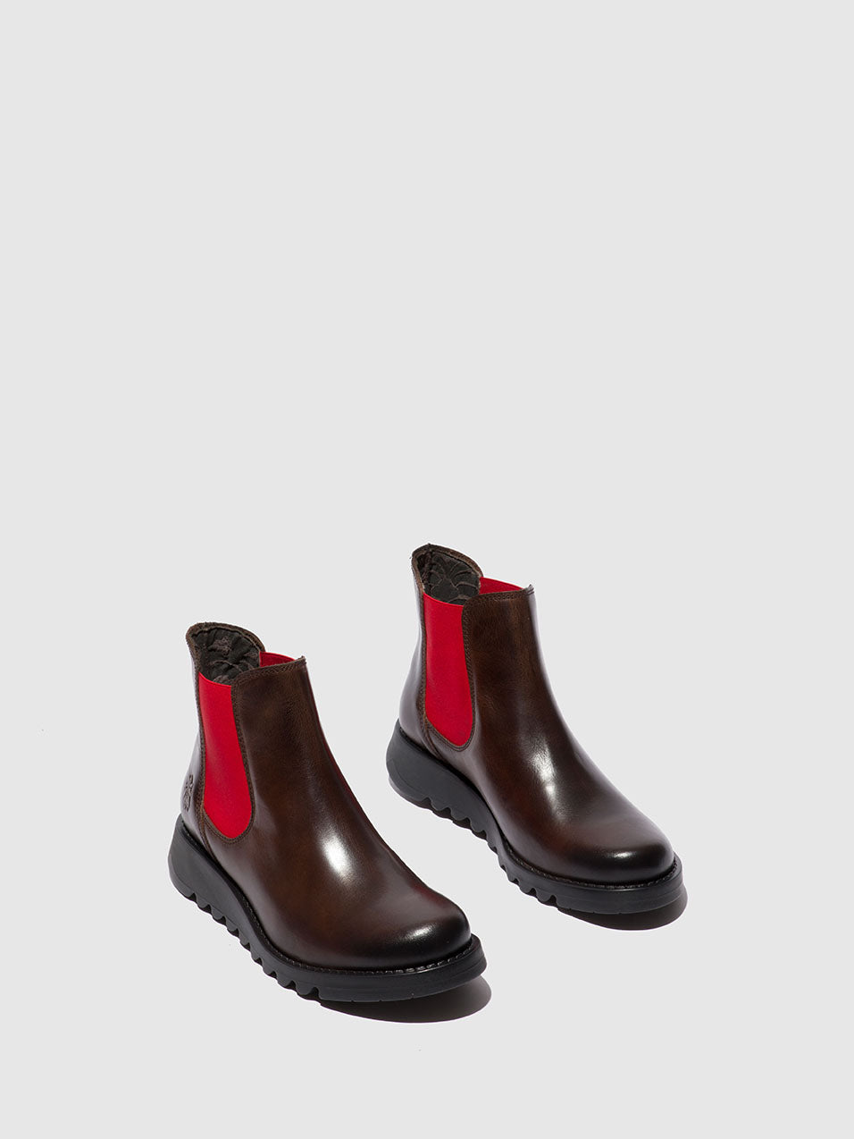 Chelsea Ankle Boots SALV RUG BROWN (RED ELASTIC) – Fly London EU