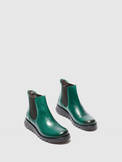 Chelsea Ankle Boots SALV RUG SHAMROCK GREEN (BLACK ELASTIC)