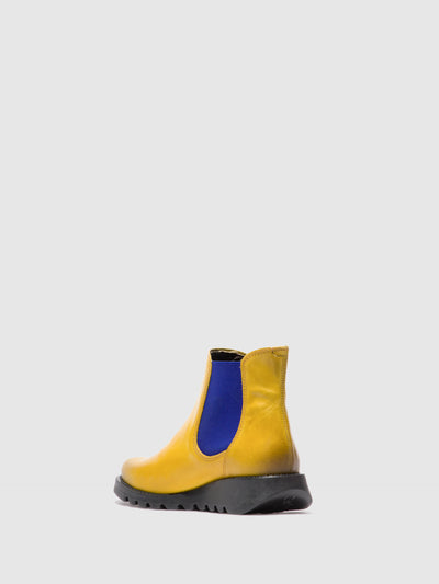 Chelsea Ankle Boots SALV RUG MUSTARD (BLUE ELASTIC)