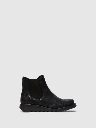 Chelsea Ankle Boots SALV CROCO BLACK