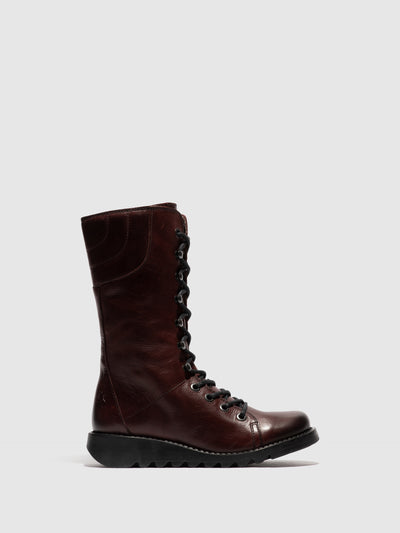 Lace-up Boots STER768FLY WINE (BLACK SOLE)