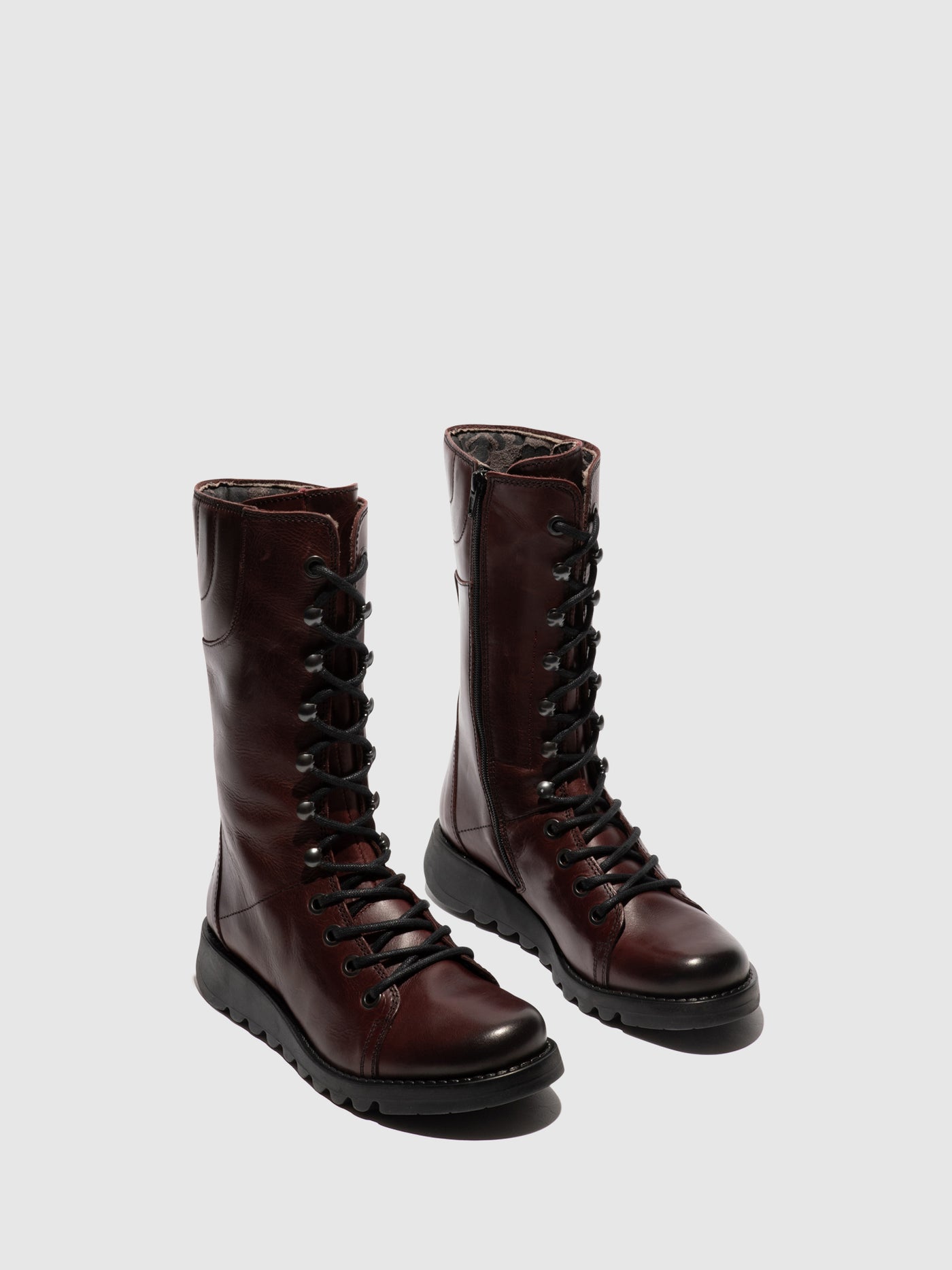 Lace-up Boots STER768FLY WINE (BLACK SOLE)