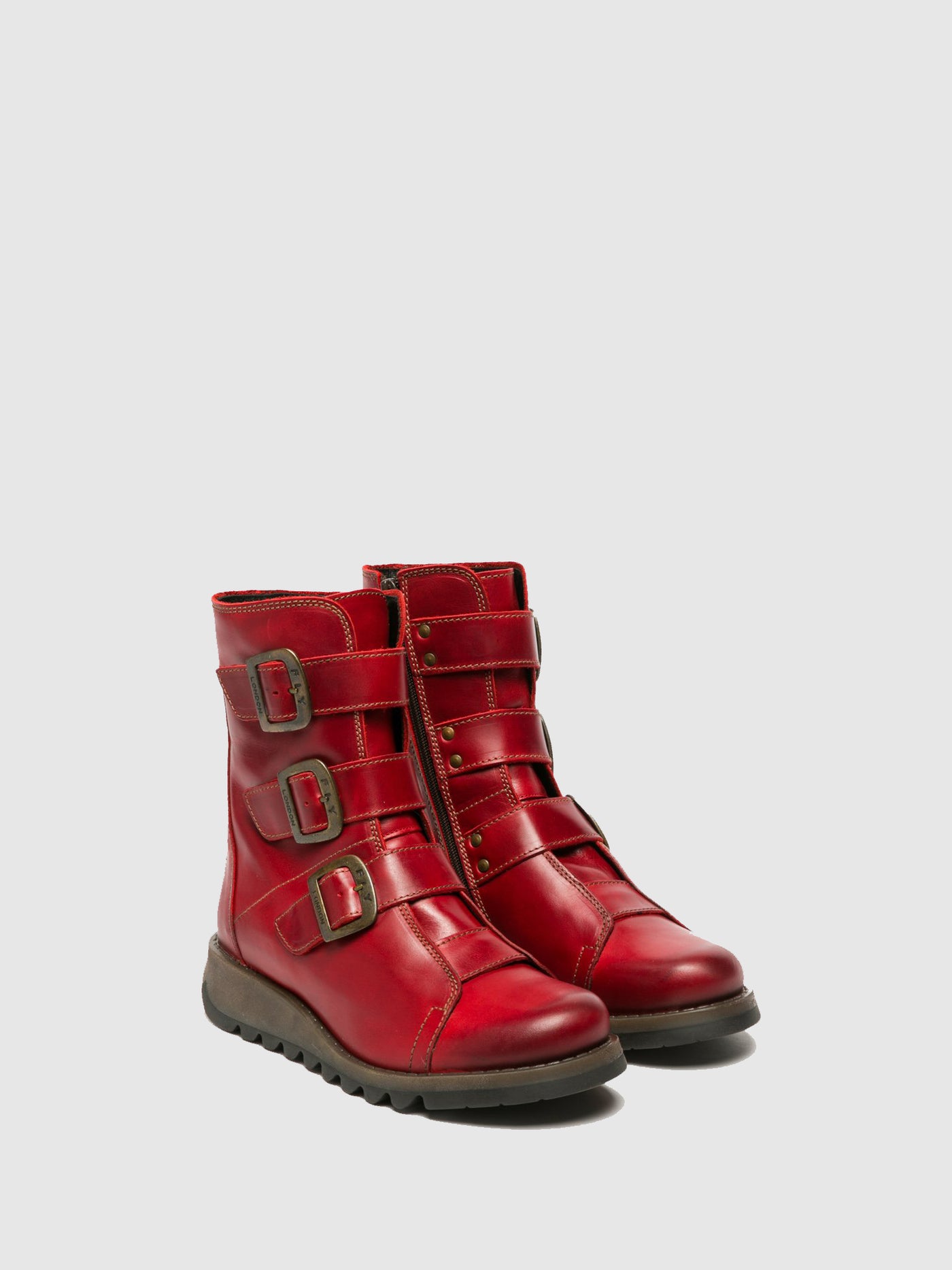Buckle Ankle Boots SCOP110FLY RED